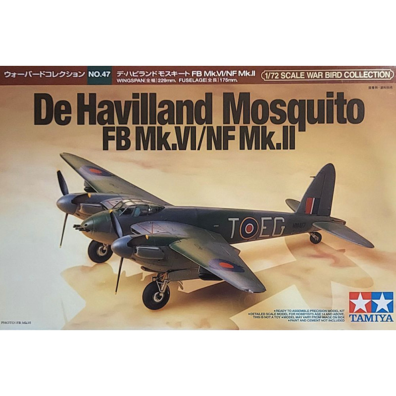 TAMIYA 1/72 DE HAVILLAND MOSQUITO FB Mk.VI/NF Mk.II (60747)