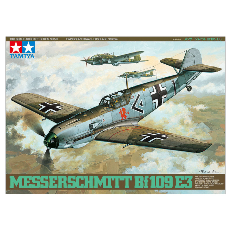 TAMIYA 1/48 MESSERSCHMITT Bf 109 E3      (61050)