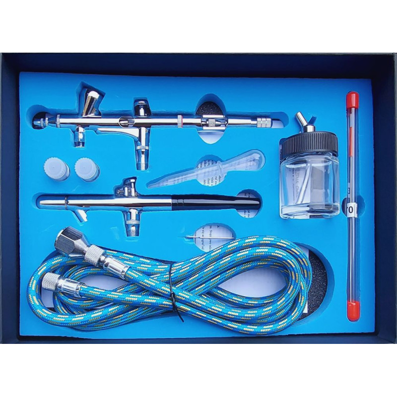 MG AEROGRAPH TG-208K + TG-128 + 0,2 / 0,3 / 0,35 / 0,5 mm with needle + hose