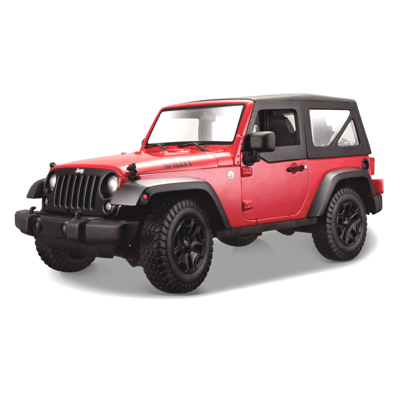 MAISTO 1/18  JEEP WRANGLER 2014 CZERWONY