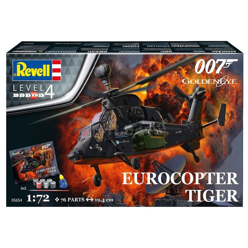 REVELL 1/72 EUROCOPTER TIGER (James Bond 007) "GoldenEye" SET (05654)