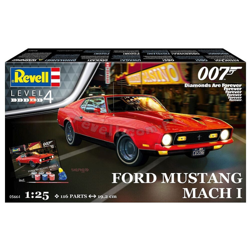 REVELL 1/25 FORD FORD MUSTANG MACH 1     (James Bond 007) "Diamonds Are Forever"  SET (05664)
