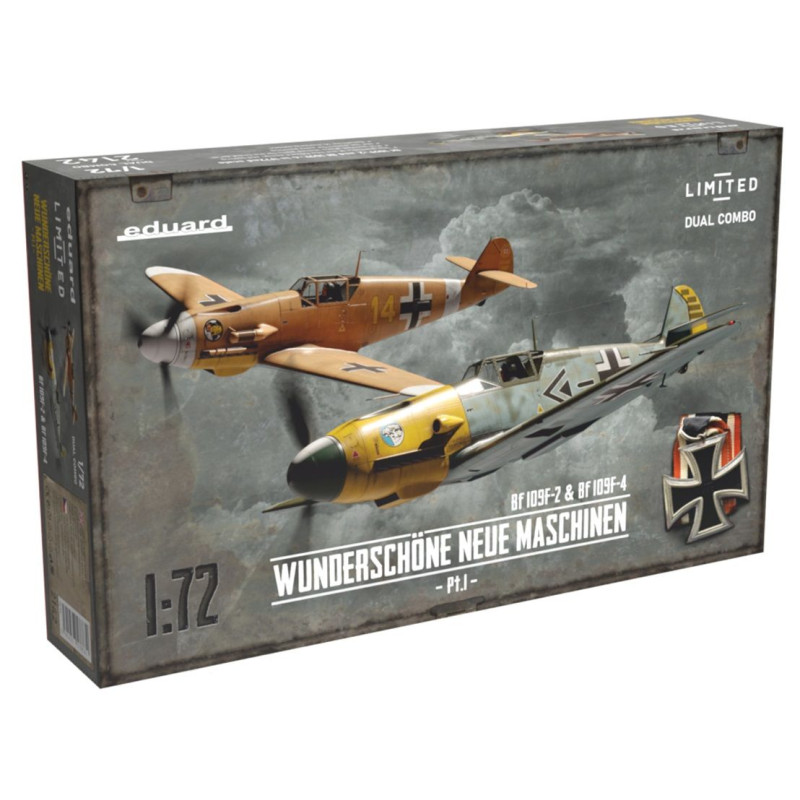 EDUARD 1/72 WUNDERSCHÖNE NEUE MASCHINEN Bf 109 F-2 & Bf 109 F-4 DUAL COMBO (2142)