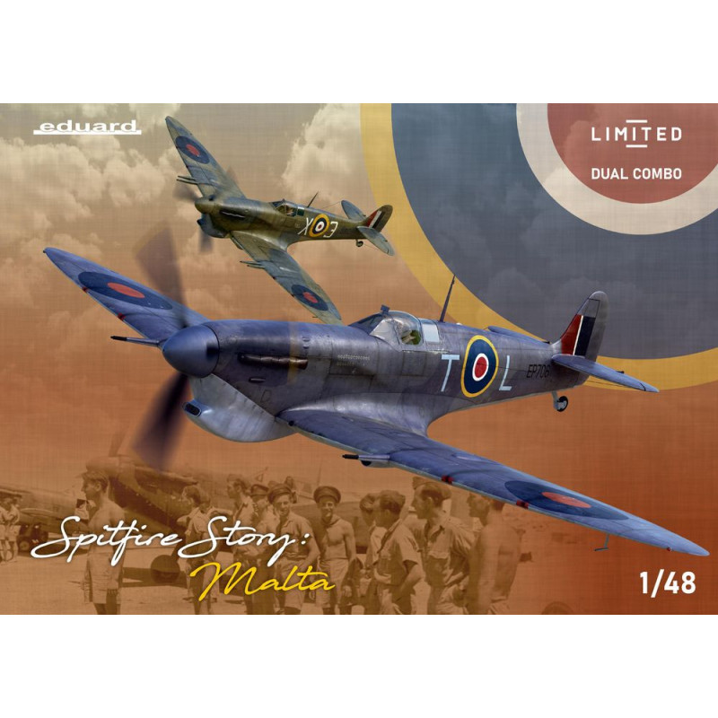 EDUARD 1/48 SPITFIRE STORY Malta Spitfire Mk.Vb/c DUAL COMBO (11172) + kleště zdarma