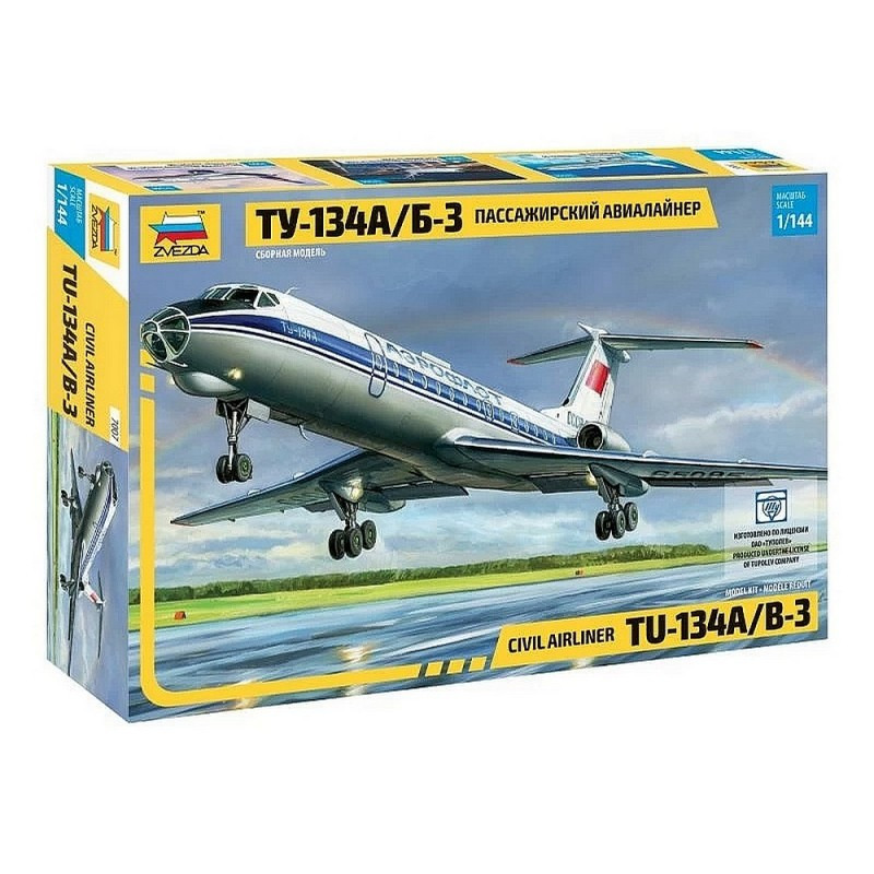 ZVEZDA 1/144 SAMOLOT TU-134B (7007)