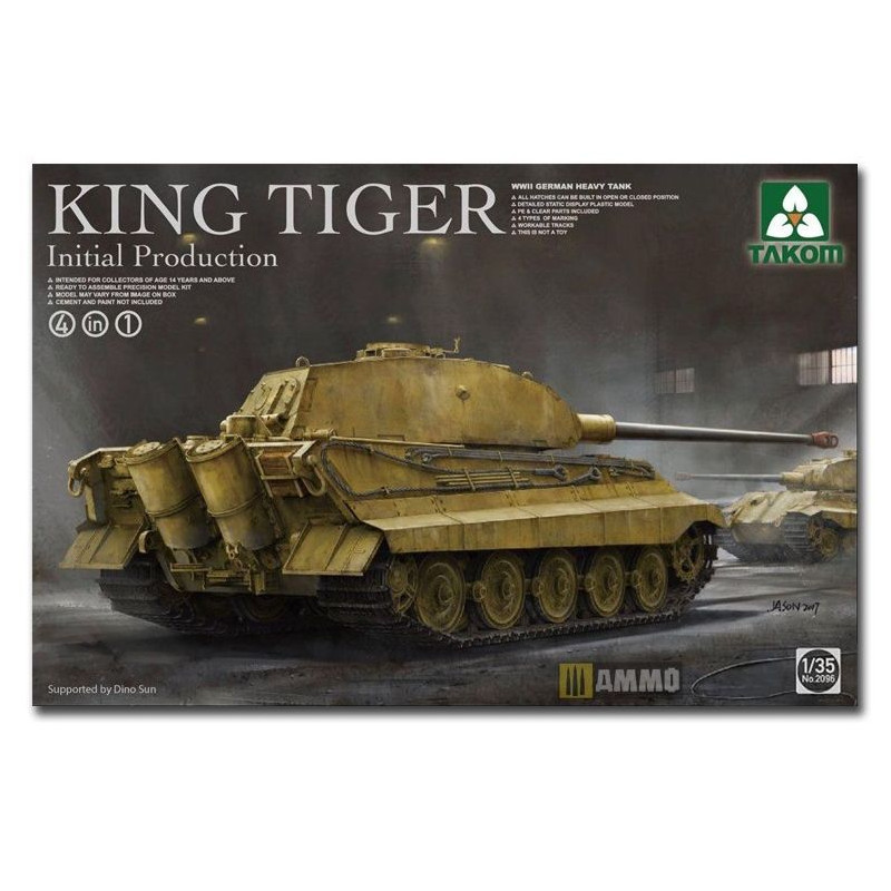 TAKOM 1/35 WWII GER. KING TIGER 4v1 (2096)