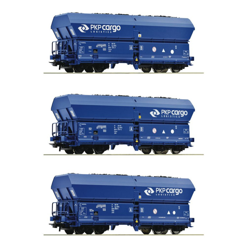 ROCO 76046 GOODS WAGON 3 pieces PKP CARGO ep.VI