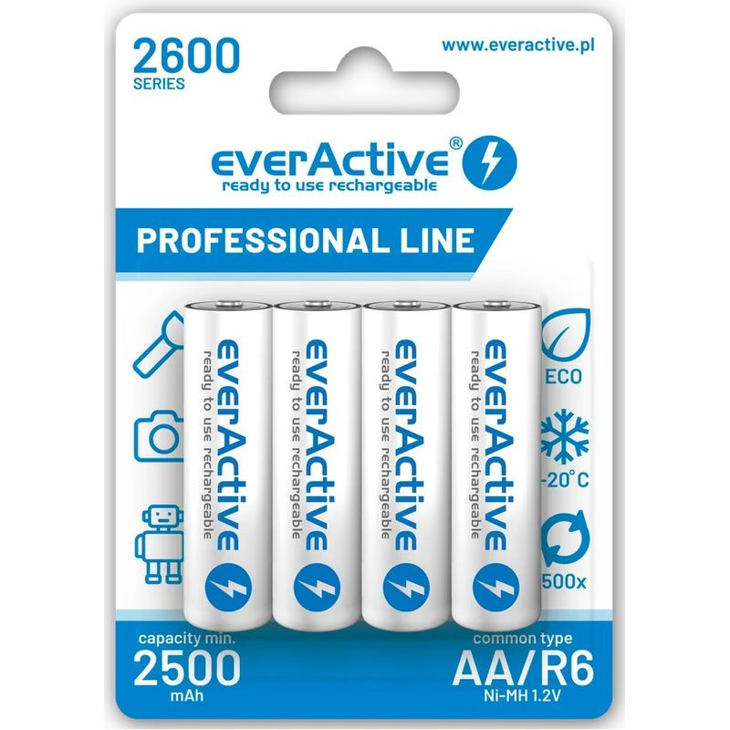 EVERACTIVE AA BATERIE 1,2 V/2600 mAh PROFESSIONAL (1 kus)