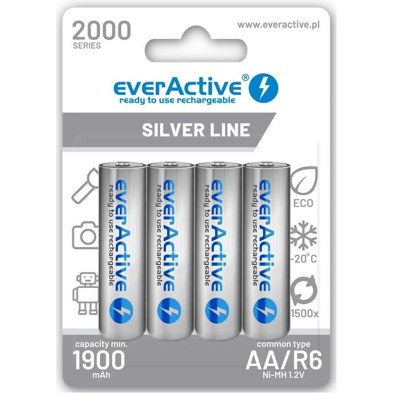 EVERACTIVE AA 1.2V/2000 mAh SILVER LINE BATTERY (1 piece)