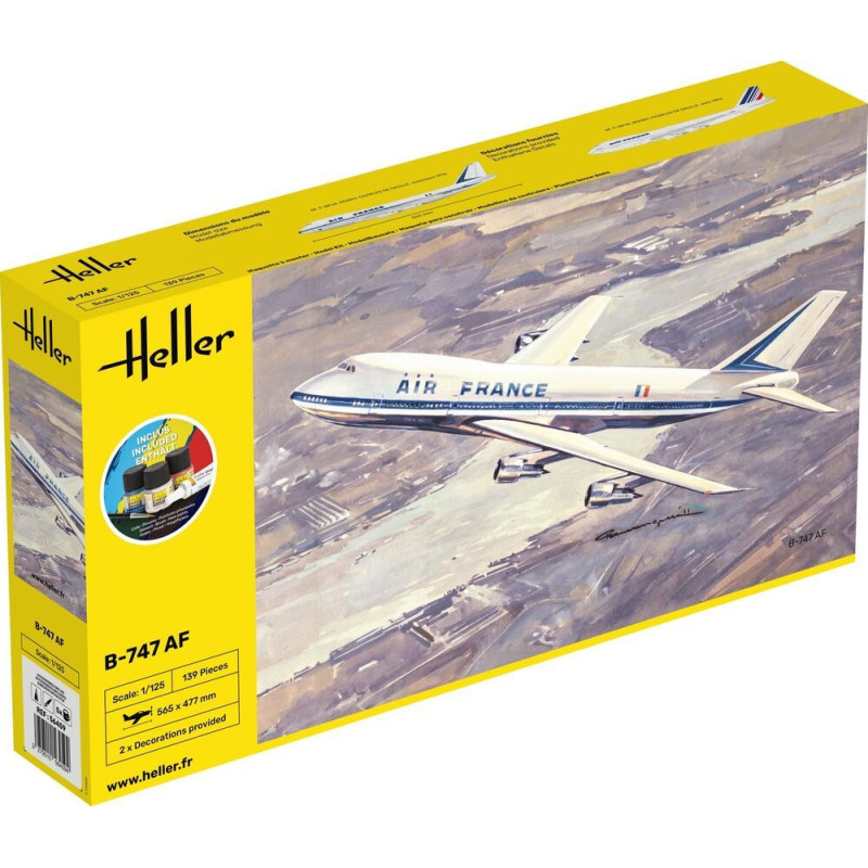 HELLER 1/125 BOEING 747 AIR FRANCE       (56459) STARTER SET