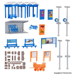 KIBRI 38108 H0 STATION ACCESSORIES