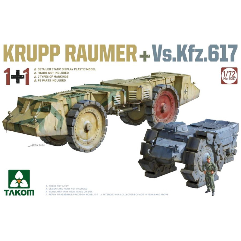 TAKOM 1/72 KRUPP RAUMER + VS.KFZ.617     (TAK5007)