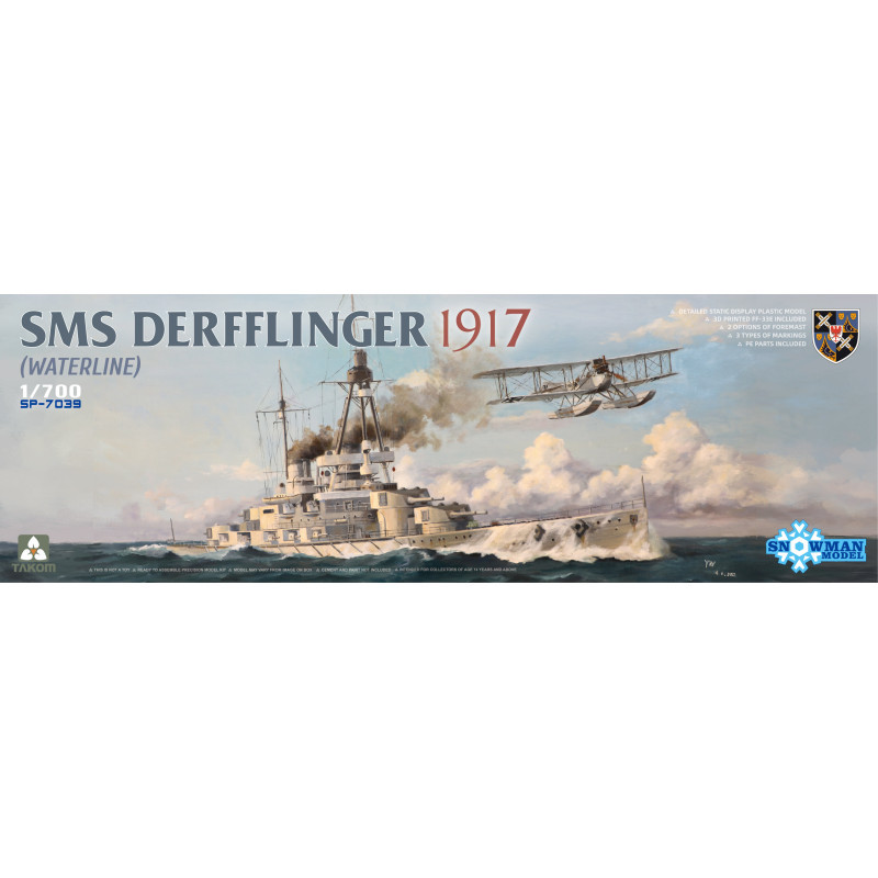 TAKOM 1/700 SMS DERFFLINGER 1917 WATERLINE s/3D potiskem FF-33E (TAKSP-7039)