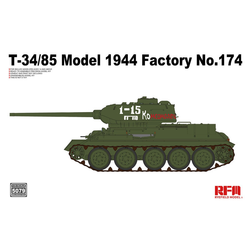 RFM 1/35 T-34/85 MODEL 1944 TOVÁRNÍ Č.  174 (RFM5079)