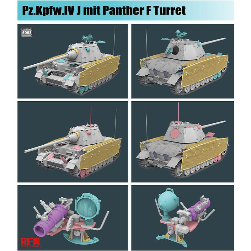 RFM 1/35 PZ.KPFW.IV J MIT PANTHER F VĚŽ (RFM5068)