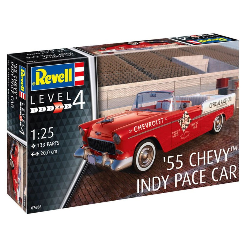REVELL 1/25 "55 CHEVY INDY PACE CAR      (67686) SET