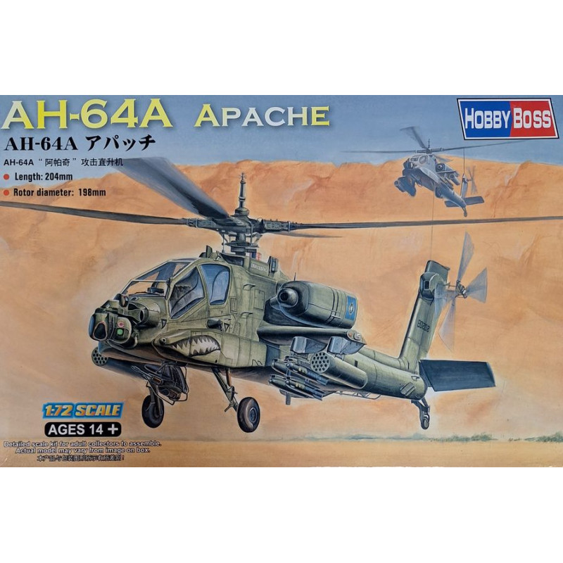 HOBBY BOSS 1/72 AH-64A APACHE (87218)