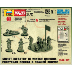 ZVEZDA 1/72 SOVĚTSKÁ PĚCHOTA V ZIMNÍ UNIFORMĚ (6197)