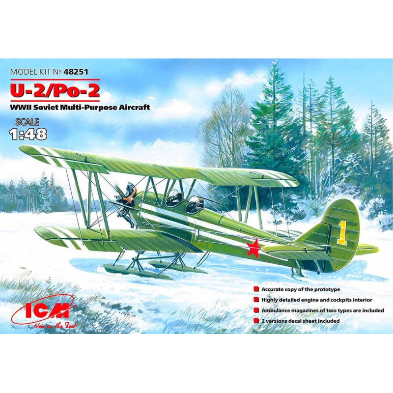 ICM 1/48 U-2/PO-2 WWII Soviet Multi-Purpose Aircraft (48251)