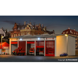 KIBRI 39219 H0 GARAGE FOR FIRE DEPARTMENT VEHICLES