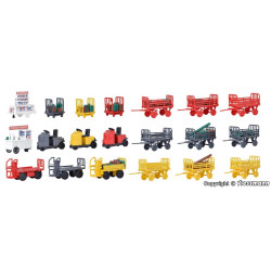 KIBRI 38646 H0 WÓZKI BAGAŻOWE ( 14 sztuk )