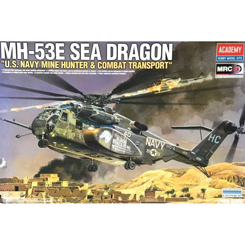 ACADEMY 1/48 MH-53 E SEA DRAGON (12703)  "U.S. NAVY MINE HUNTER & COMBAT TRANSPORT"