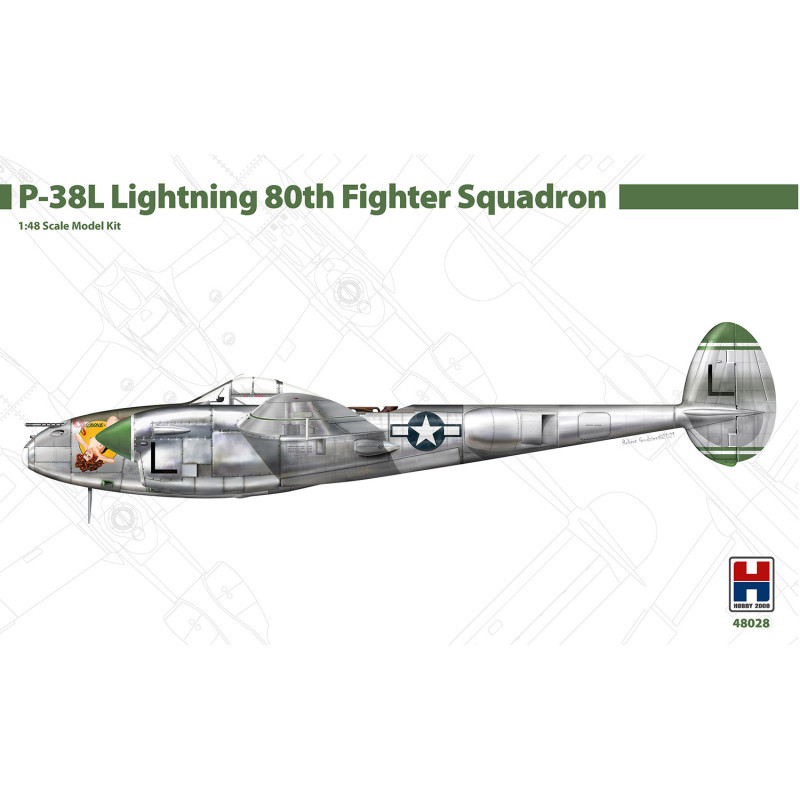 HOBBY 2000 1/48 P-38L LIGHTNING 80th (48028) FIGHTER SQUADRON