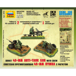 ZVEZDA 1/72 SOVIET ANTI-TANK GUN 45mm (6112)