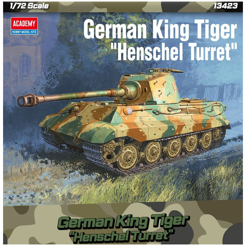 ACADEMY 1/72 GERMAN KING TIGER (13423) "HENSCHEL TURRET"