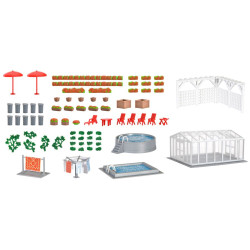 KIBRI 38614 H0 SWIMMING POOL + ACCESSORIES