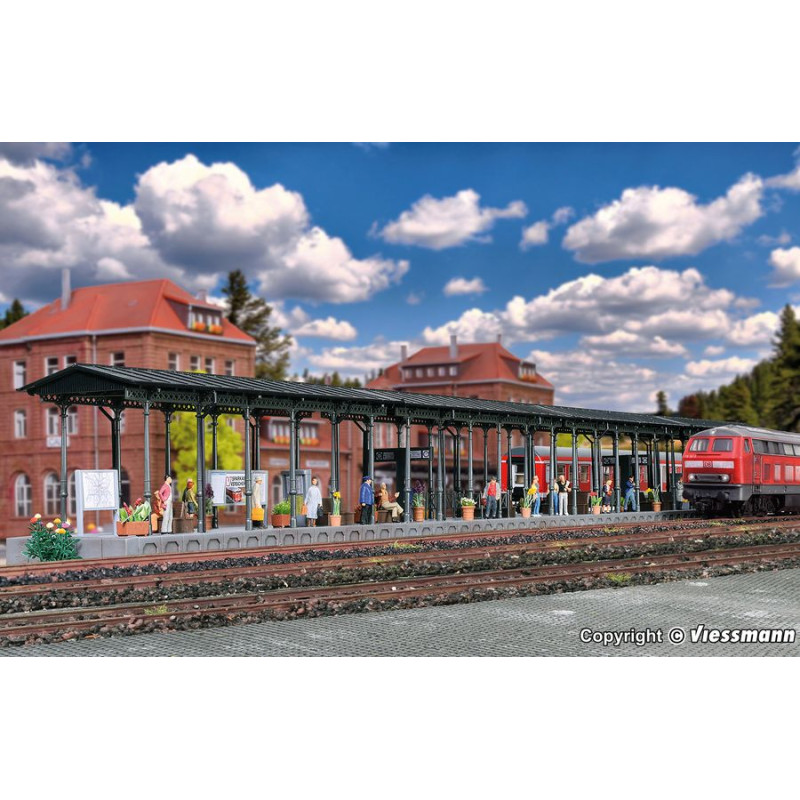 KIBRI 39569 H0 KIENBACH STATION - platform with canopy