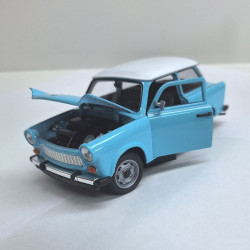 WELLY 1/24 TRABANT 601 jasny niebieski   / biały (24037)