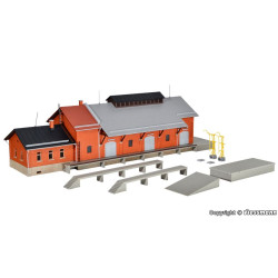 KIBRI 39462 H0 RAILROAD WAREHOUSE WITH LOADING RAMP