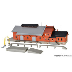 KIBRI 39462 H0 RAILROAD WAREHOUSE WITH LOADING RAMP