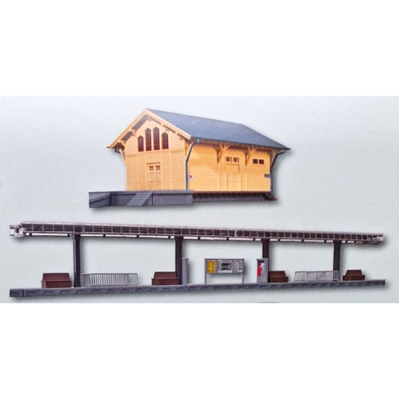 KIBRI 38994 H0 PERON / NASTAINER / STORAGE - staniční souprava