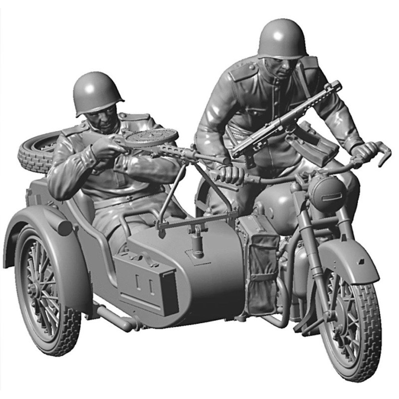 ZVEZDA 1/35 SOVĚTSKÉ MOTOCYKLY M-72 (3639)