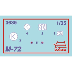 ZVEZDA 1/35 SOVIET WWII MOTORCYKLE M-72(3639)