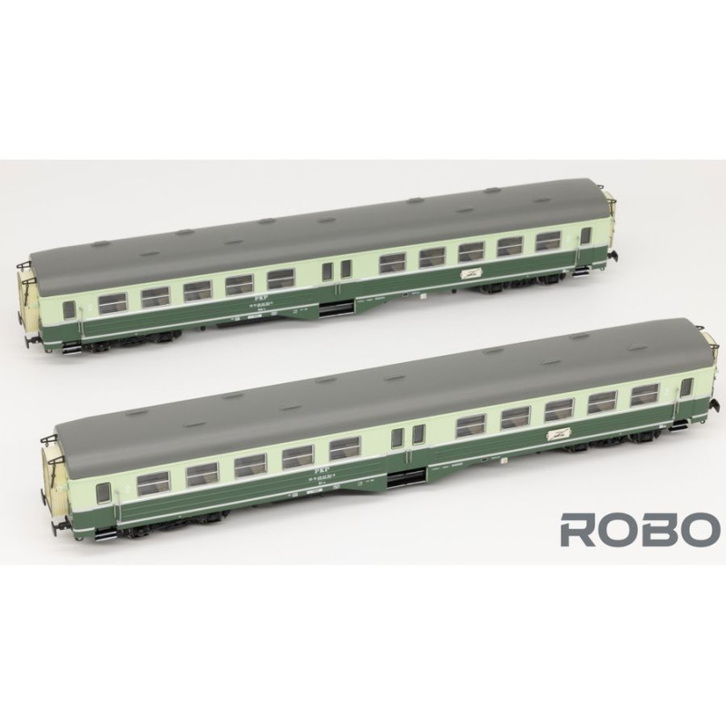 ROBO 302011 PERSON WAGON "RYFLAK" PKP 2nd class / Korsze station ( with lighting ) set of 2 pieces