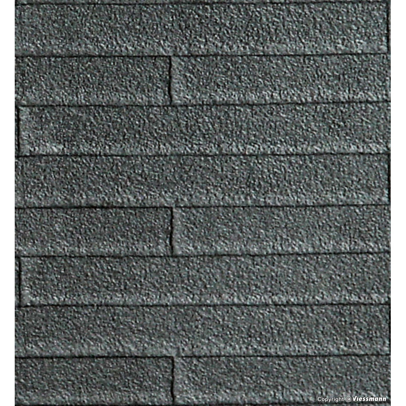KIBRI 34116 H0 PLATE 20*12 cm - bituminous tile black