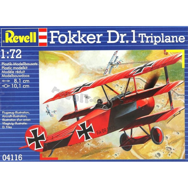 REVELL SAMOLOT 1/72 FOKKER DR.1 Triplane (04116)