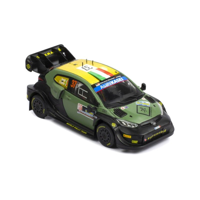 IXO 1/43 TOYOTA GREEN YARIS Rally1 HYBRID č.37 (896.22) L.Bertelli / S.Scattolin 2023 RALLYE WM / SWEDEN