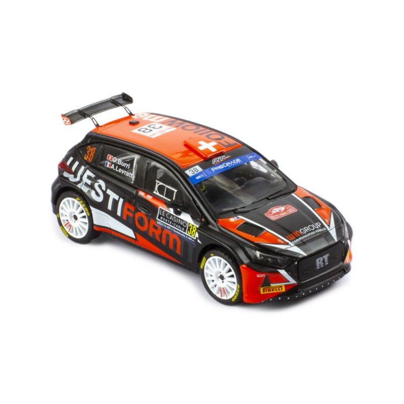 IXO 1/43 HYUNDAI i20 N Rally2 č. 38 WRC2 (891.22) O.Burri / A.Levratti 2023 RALLY MONTE CARLO