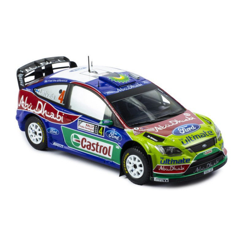 IXO 1/24 FORD FOCUS RS WRC č. 4 (027A.22) J-M.Latvala / M.Antilla 2009 RALLYE WM / SARDINIEN