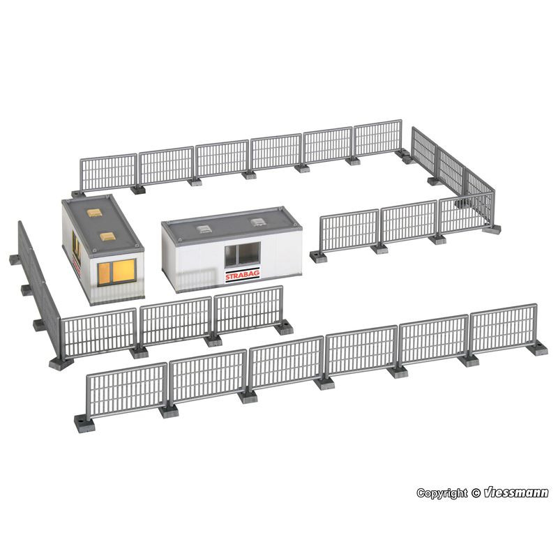KIBRI 38626 H0 STRABAG OFFICE CONTAINERS with LED lighting