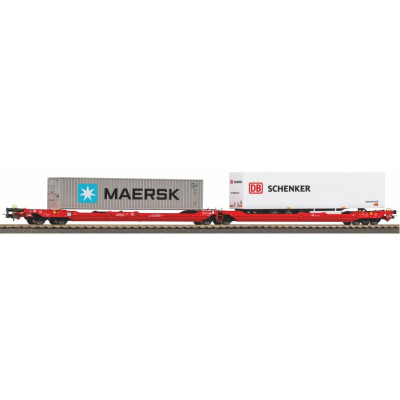 PIKO 24619 MAERSK WAGON - MAERSK CONTAINER + DB SCHENKER ep.VI