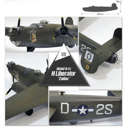 ACADEMY 1/72 USAAF B-24 H Liberator      Zodiac (12584)