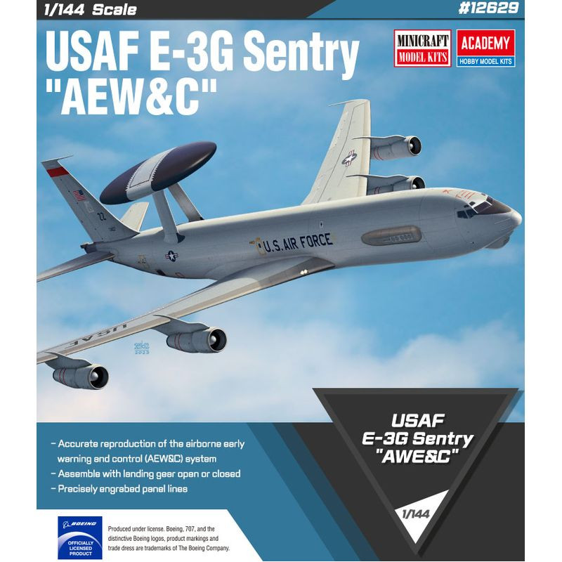 ACADEMY 1/144 USAF E-3G Sentry AWACS     (12629)