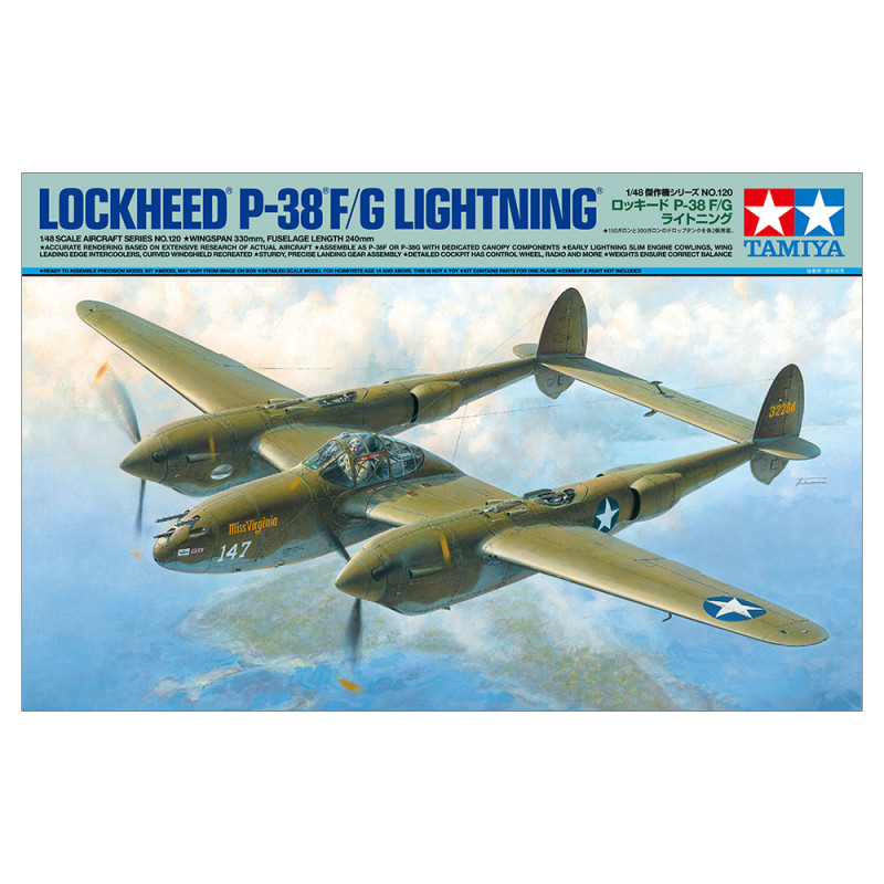 TAMIYA 1/48 LOCKHEED P-38 F/G LIGHTNING (61120)