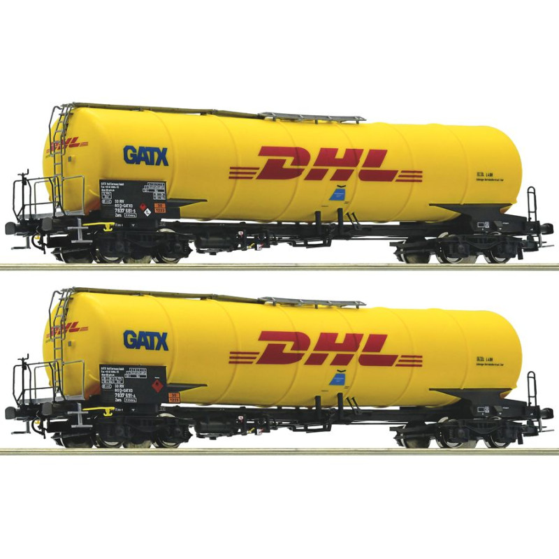 ROCO 76024 SET OF 2 CYSTERN DHL GATX ep.IV