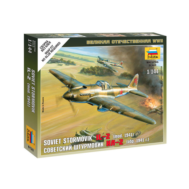 ZVEZDA 1/144  SOVIET STORMOVIK IŁ-2      (6125)